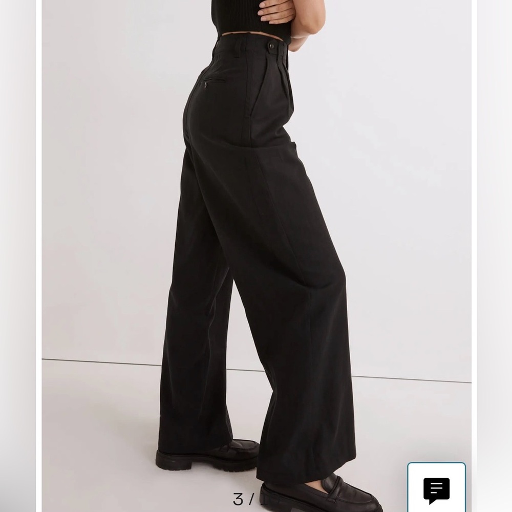 NWT- Madewell Curvy Harlow Wide Leg Pant in Drapey Twill